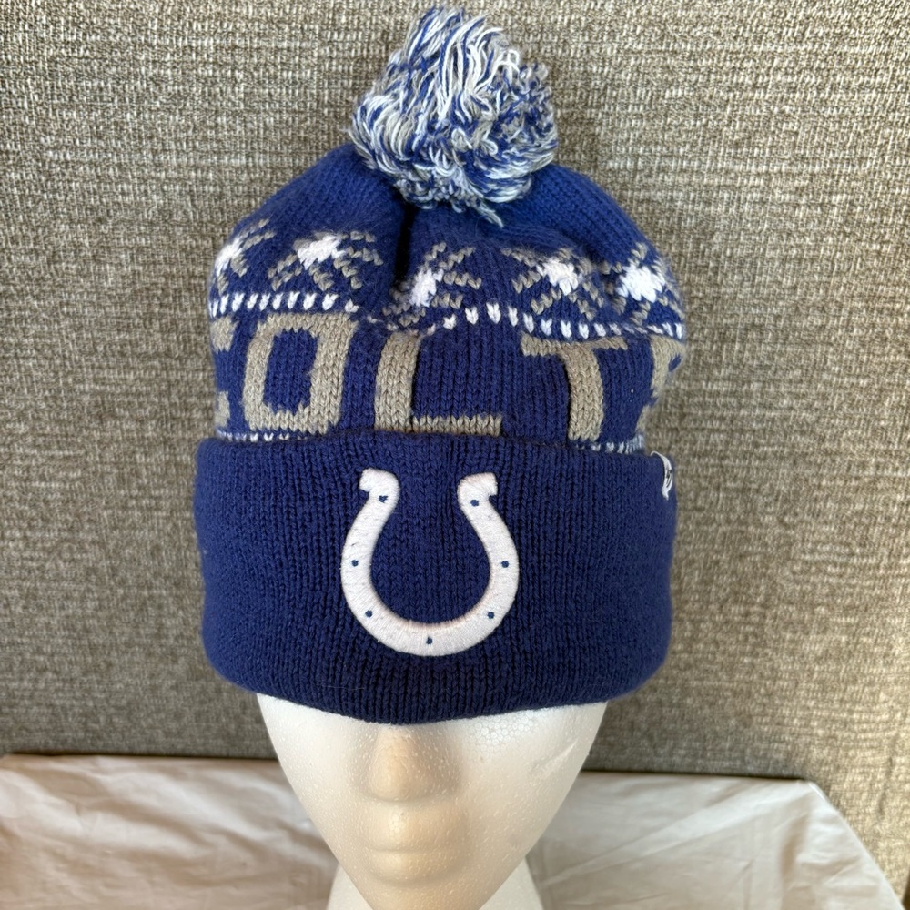 Indianapolis Colts ‘47 Beanie NFL Football Team Logo Sports Pom Knit Winter Hat